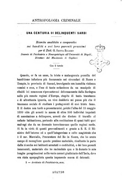 Archivio di psichiatria, scienze penali ed antropologia criminale