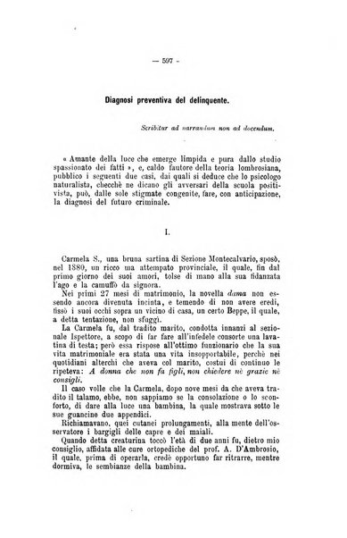 Archivio di psichiatria, scienze penali ed antropologia criminale