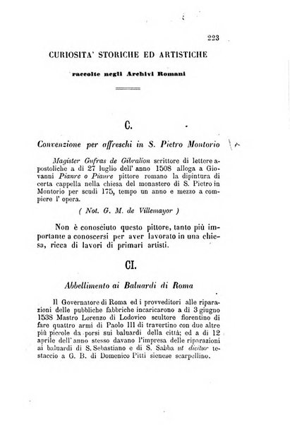 Archivio storico artistico archeologico e letterario della citta e provincia di Roma