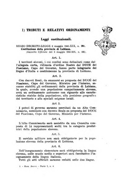 Rassegna di legislazione finanziaria italiana ed estera e di giurisprudenza tributaria