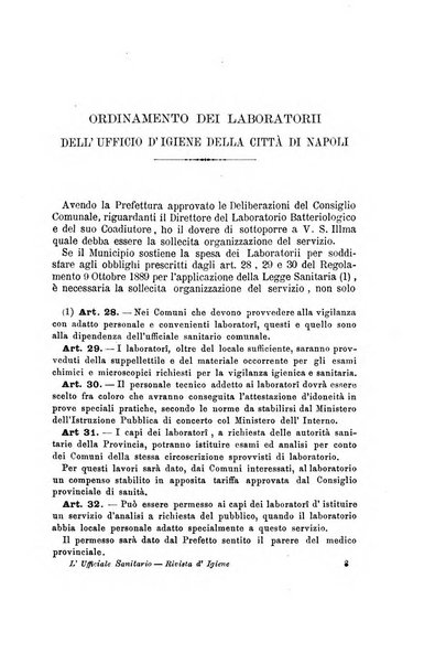 L'ufficiale sanitario rivista d'igiene pratica e sperimentale