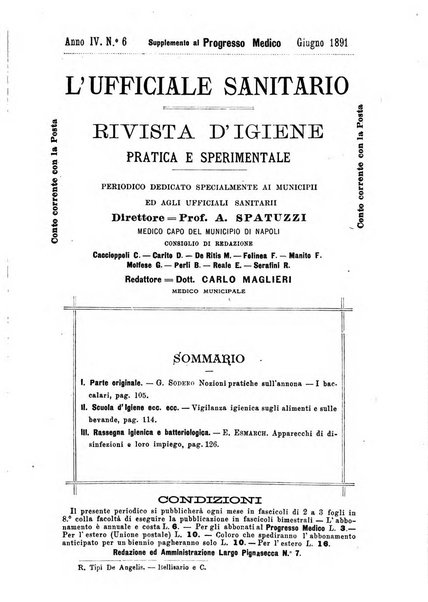 L'ufficiale sanitario rivista d'igiene pratica e sperimentale