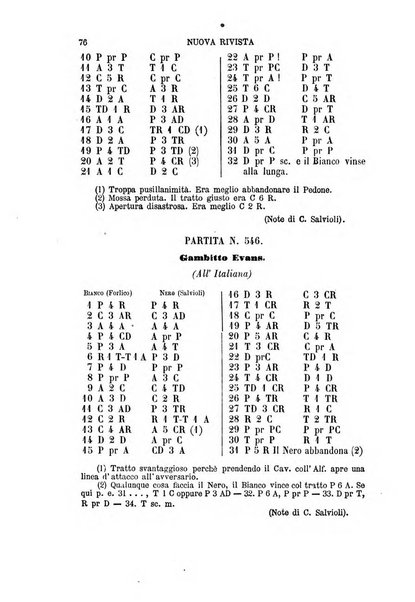 Nuova rivista degli scacchi periodico mensile compilato da una società di dilettanti