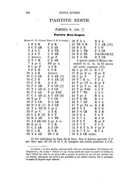 Nuova rivista degli scacchi periodico mensile compilato da una società di dilettanti