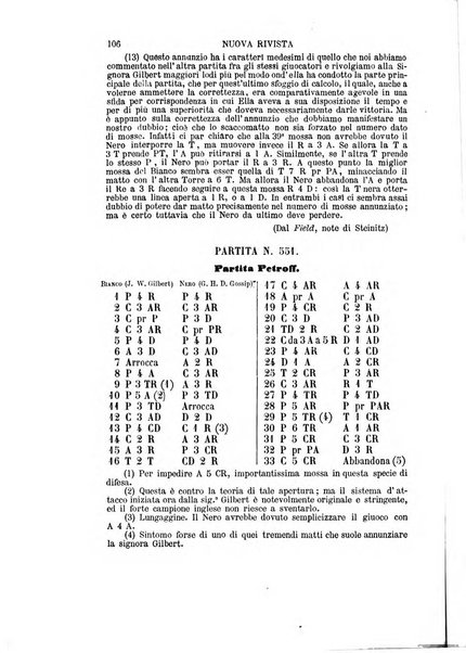 Nuova rivista degli scacchi periodico mensile compilato da una società di dilettanti