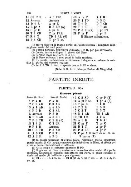 Nuova rivista degli scacchi periodico mensile compilato da una società di dilettanti