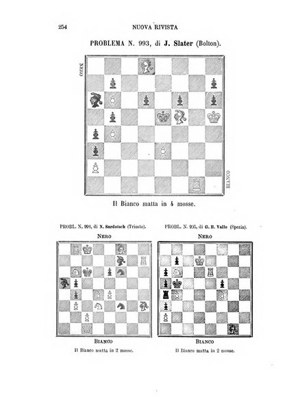 Nuova rivista degli scacchi periodico mensile compilato da una società di dilettanti