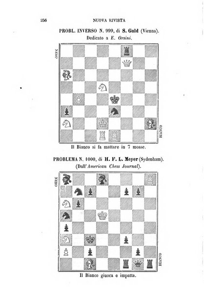 Nuova rivista degli scacchi periodico mensile compilato da una società di dilettanti
