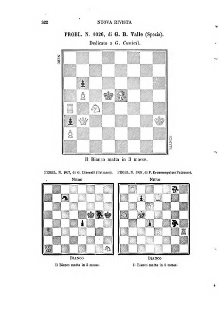 Nuova rivista degli scacchi periodico mensile compilato da una società di dilettanti