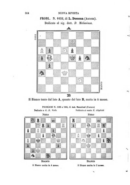 Nuova rivista degli scacchi periodico mensile compilato da una società di dilettanti