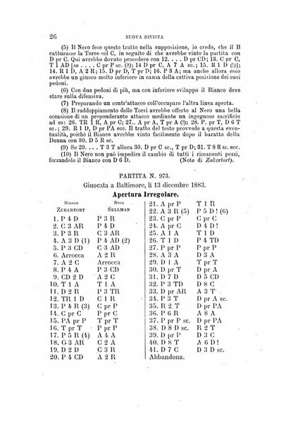 Nuova rivista degli scacchi periodico mensile compilato da una società di dilettanti