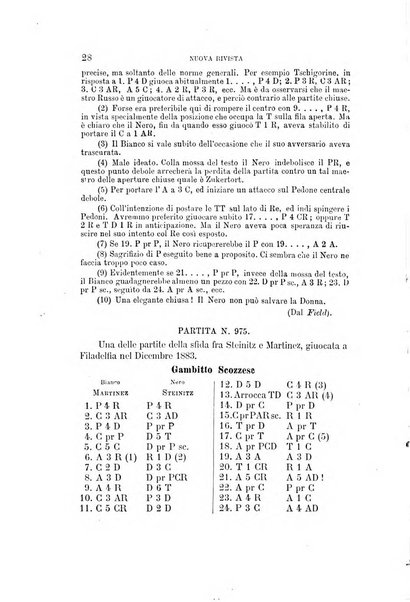 Nuova rivista degli scacchi periodico mensile compilato da una società di dilettanti