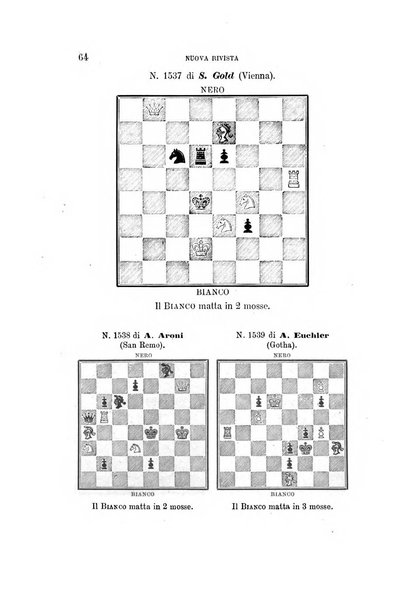 Nuova rivista degli scacchi periodico mensile compilato da una società di dilettanti