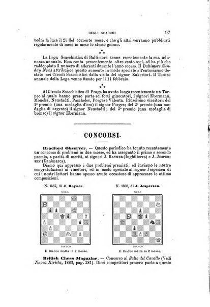 Nuova rivista degli scacchi periodico mensile compilato da una società di dilettanti