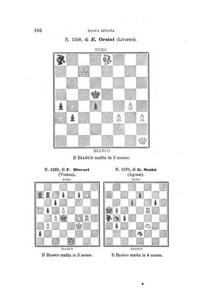 Nuova rivista degli scacchi periodico mensile compilato da una società di dilettanti