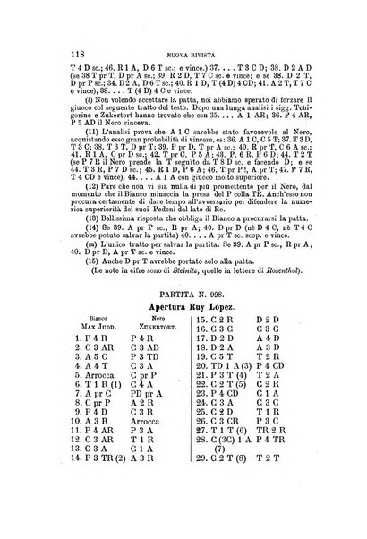 Nuova rivista degli scacchi periodico mensile compilato da una società di dilettanti