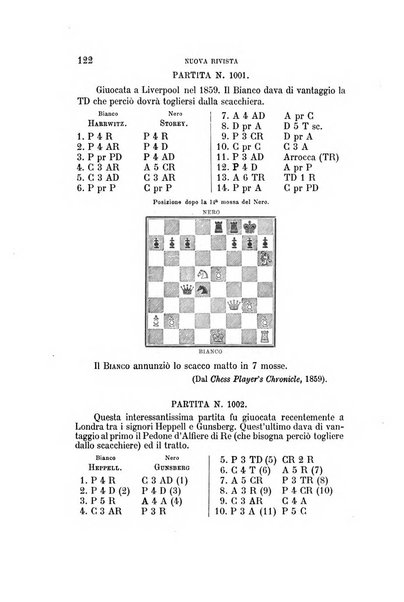 Nuova rivista degli scacchi periodico mensile compilato da una società di dilettanti