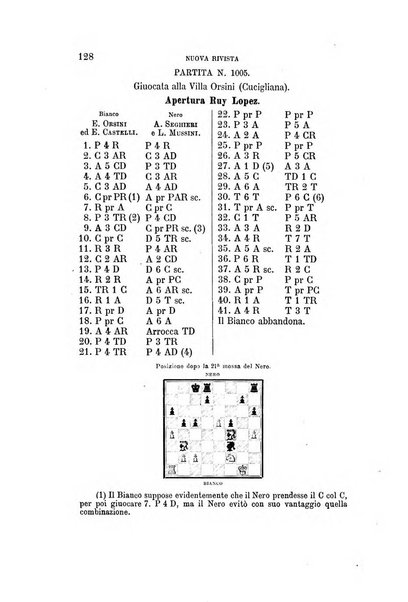 Nuova rivista degli scacchi periodico mensile compilato da una società di dilettanti