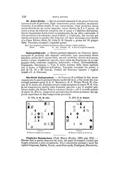 Nuova rivista degli scacchi periodico mensile compilato da una società di dilettanti