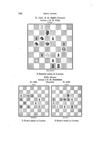 Nuova rivista degli scacchi periodico mensile compilato da una società di dilettanti
