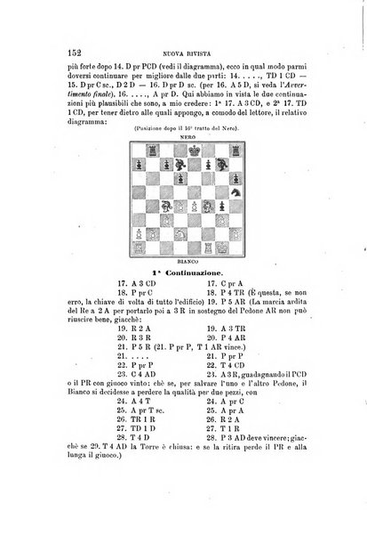 Nuova rivista degli scacchi periodico mensile compilato da una società di dilettanti