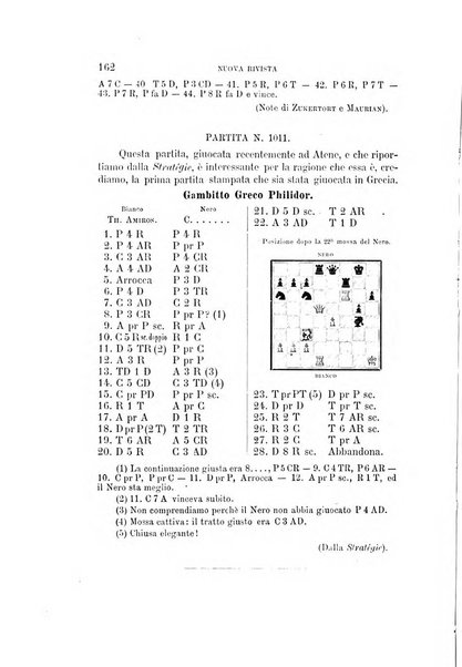 Nuova rivista degli scacchi periodico mensile compilato da una società di dilettanti