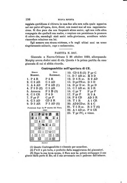 Nuova rivista degli scacchi periodico mensile compilato da una società di dilettanti