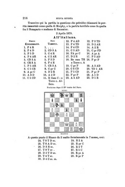 Nuova rivista degli scacchi periodico mensile compilato da una società di dilettanti