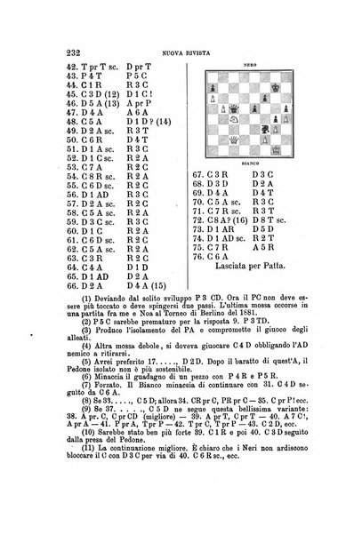 Nuova rivista degli scacchi periodico mensile compilato da una società di dilettanti