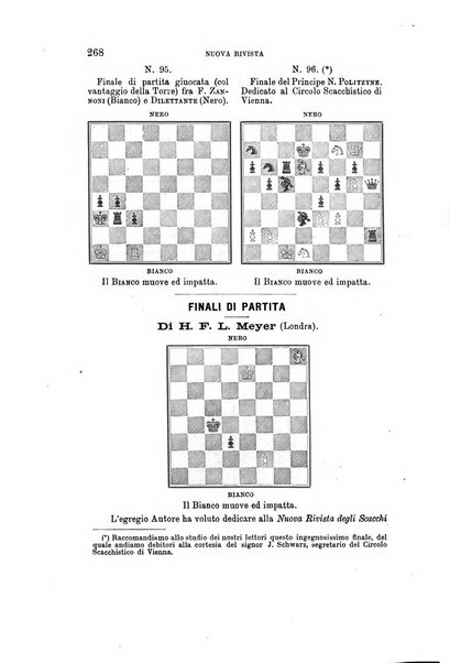 Nuova rivista degli scacchi periodico mensile compilato da una società di dilettanti