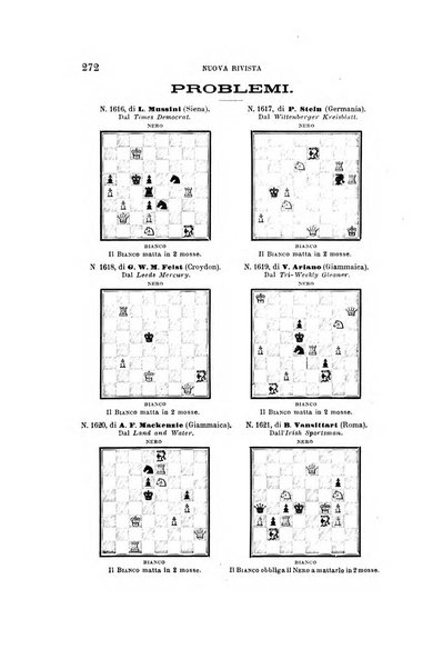 Nuova rivista degli scacchi periodico mensile compilato da una società di dilettanti