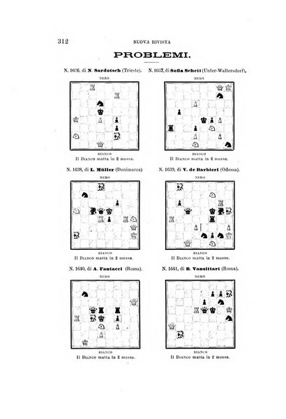 Nuova rivista degli scacchi periodico mensile compilato da una società di dilettanti
