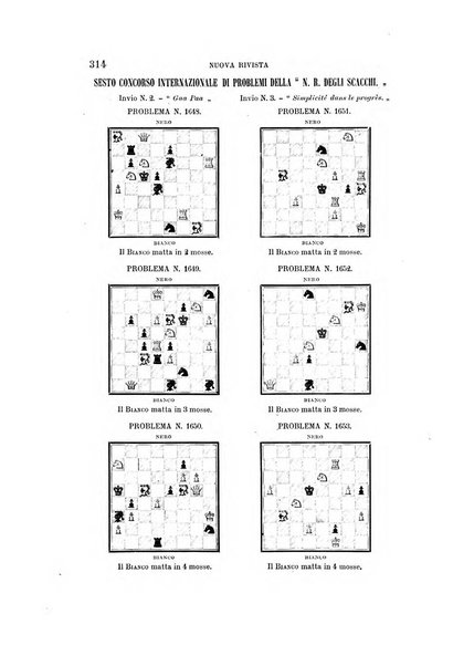 Nuova rivista degli scacchi periodico mensile compilato da una società di dilettanti