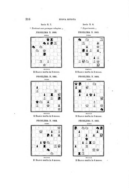 Nuova rivista degli scacchi periodico mensile compilato da una società di dilettanti