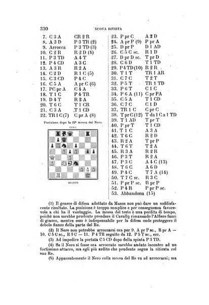 Nuova rivista degli scacchi periodico mensile compilato da una società di dilettanti