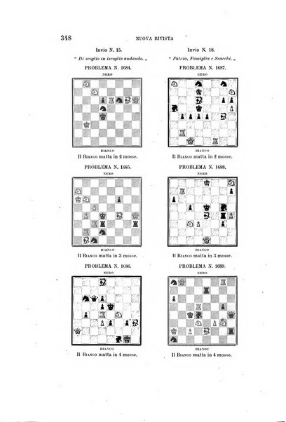 Nuova rivista degli scacchi periodico mensile compilato da una società di dilettanti