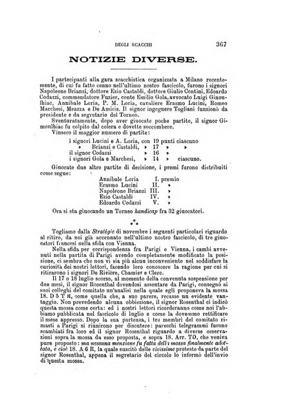 Nuova rivista degli scacchi periodico mensile compilato da una società di dilettanti