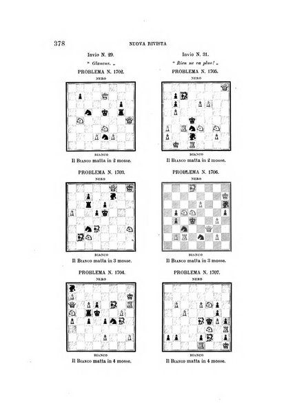 Nuova rivista degli scacchi periodico mensile compilato da una società di dilettanti