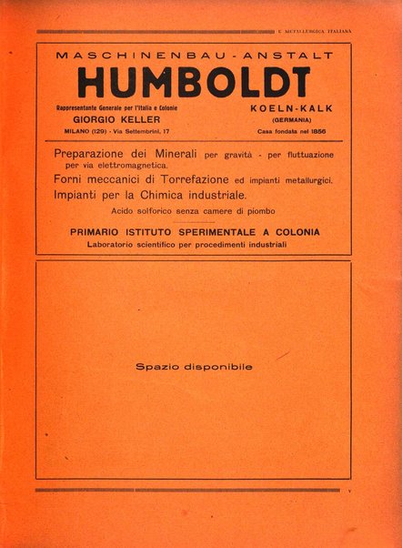 Rassegna mineraria e metallurgica italiana organo ufficiale dell'Associazione di cultura fra i tecnici metallurgici e minerari italiani