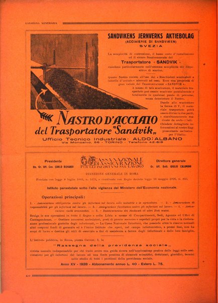 Rassegna mineraria e metallurgica italiana organo ufficiale dell'Associazione di cultura fra i tecnici metallurgici e minerari italiani