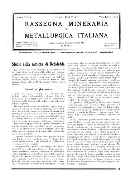 Rassegna mineraria e metallurgica italiana organo ufficiale dell'Associazione di cultura fra i tecnici metallurgici e minerari italiani