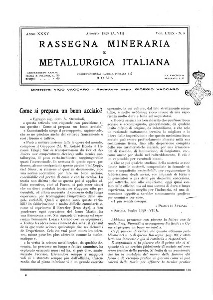 Rassegna mineraria e metallurgica italiana organo ufficiale dell'Associazione di cultura fra i tecnici metallurgici e minerari italiani