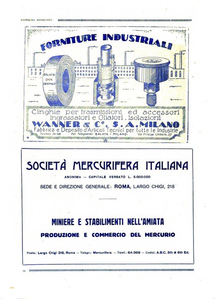 Rassegna mineraria e metallurgica italiana organo ufficiale dell'Associazione di cultura fra i tecnici metallurgici e minerari italiani