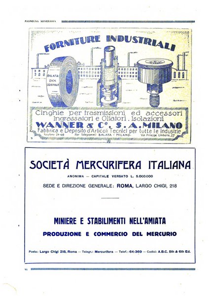 Rassegna mineraria e metallurgica italiana organo ufficiale dell'Associazione di cultura fra i tecnici metallurgici e minerari italiani