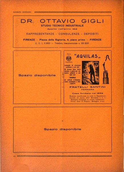 Rassegna mineraria e metallurgica italiana organo ufficiale dell'Associazione di cultura fra i tecnici metallurgici e minerari italiani