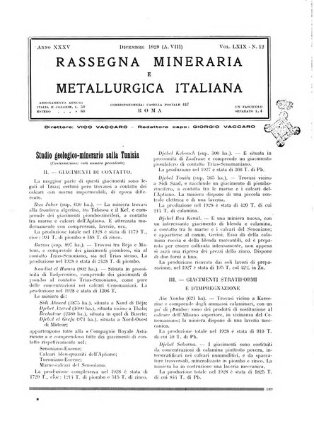 Rassegna mineraria e metallurgica italiana organo ufficiale dell'Associazione di cultura fra i tecnici metallurgici e minerari italiani