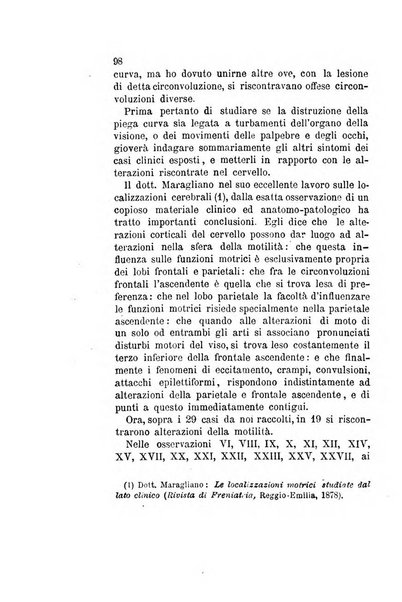 Archivio italiano per le malattie nervose e più particolarmente per le alienazioni mentali organo della Società freniatrica italiana <1874-1891>