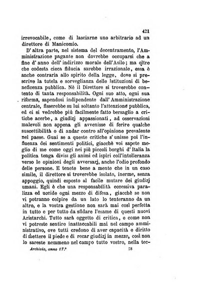 Archivio italiano per le malattie nervose e più particolarmente per le alienazioni mentali organo della Società freniatrica italiana <1874-1891>