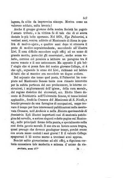 Archivio italiano per le malattie nervose e più particolarmente per le alienazioni mentali organo della Società freniatrica italiana <1874-1891>