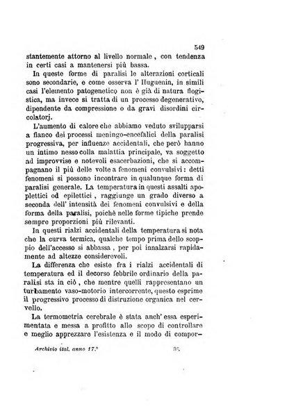 Archivio italiano per le malattie nervose e più particolarmente per le alienazioni mentali organo della Società freniatrica italiana <1874-1891>